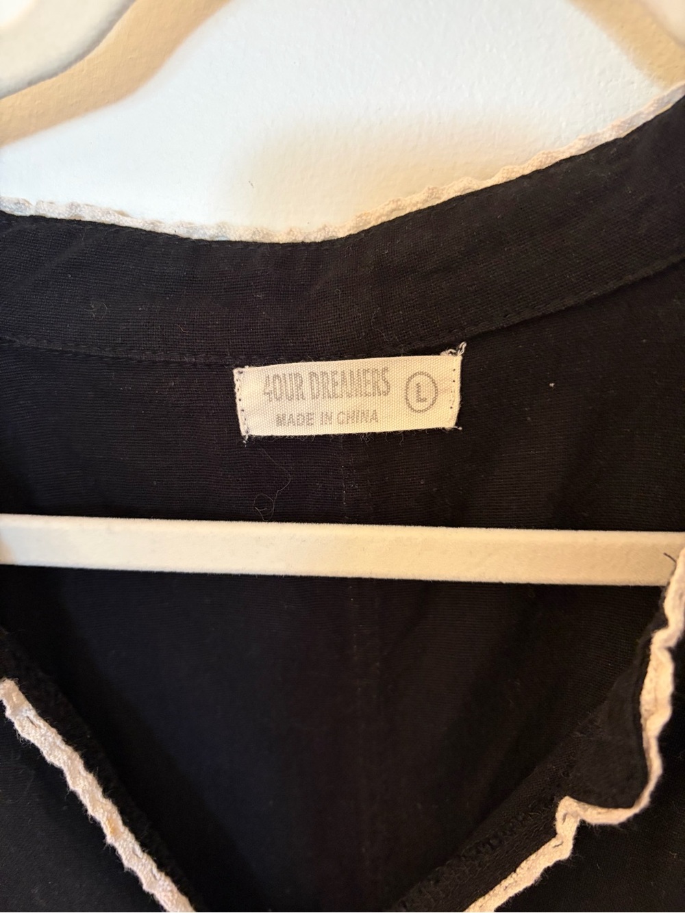 4our Dreamers Black Embroidered Mini Dress - Picture 3 of 4